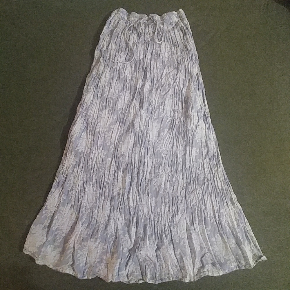 2/$10 Wet Seal Blue and White Maxi Skirt